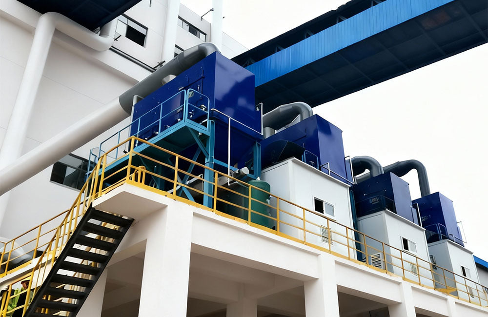 Dust removal for iron ore crushing, screening, belt conveyor galleries, and fine ore bins